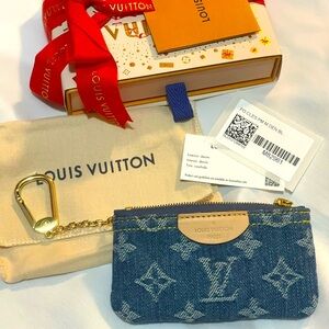 Brand New Louis Vuitton Denim Key Pouch ! 💯 Authentic !